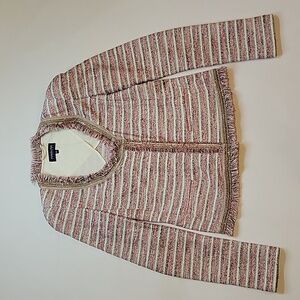Tweed Jacket Blazer Patrizia Pepe  Button Up Shirt Size 44 Medium Chanel Style